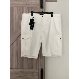 NWT Bugatchi mens cargo shorts off white 40